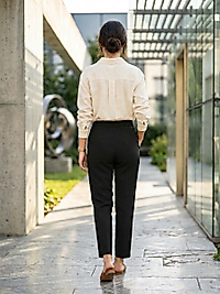 BELİ LASTİKLİ KUMAŞ PANTOLON