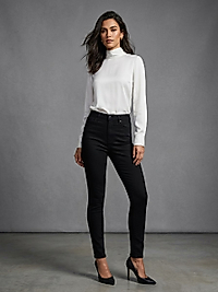 SİYAH DAR PAÇA JEANS