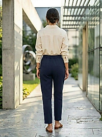 BELİ LASTİKLİ KUMAŞ PANTOLON